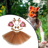 Maxbell Animal Giraffe Costume Headband for Stage Shows Animal Themed Parties Easter Brown