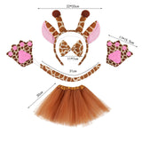 Maxbell Animal Giraffe Costume Headband for Stage Shows Animal Themed Parties Easter Brown