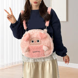 Maxbell Plush Bag Comfortable Stuffed Animal Backpack for Kids Adults Teens Gifts Piggy