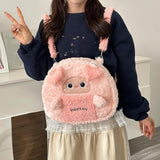 Maxbell Plush Bag Comfortable Stuffed Animal Backpack for Kids Adults Teens Gifts Piggy