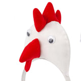 Maxbell Chicken 3D Animal Costume Chick Headband Bowtie Tail Gloves Set for Birthday White