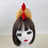 Maxbell Chicken 3D Animal Costume Chick Headband Bowtie Tail Gloves Set for Birthday Brown