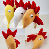 Maxbell Chicken 3D Animal Costume Chick Headband Bowtie Tail Gloves Set for Birthday Brown