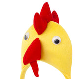 Maxbell Chicken 3D Animal Costume Chick Headband Bowtie Tail Gloves Set for Birthday Yellow Red Tail
