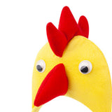 Maxbell Chicken 3D Animal Costume Chick Headband Bowtie Tail Gloves Set for Birthday Yellow Yellow Tail
