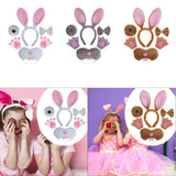 Maxbell Easter Bunny Rabbit Costume Set Cosplay for New Year Fancy Dress up Festival White