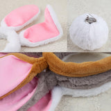 Maxbell Easter Bunny Rabbit Costume Set Cosplay for New Year Fancy Dress up Festival White