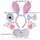 Maxbell Easter Bunny Rabbit Costume Set Cosplay for New Year Fancy Dress up Festival White