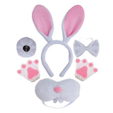 Maxbell Easter Bunny Rabbit Costume Set Cosplay for New Year Fancy Dress up Festival White