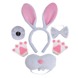 Maxbell Easter Bunny Rabbit Costume Set Cosplay for New Year Fancy Dress up Festival White