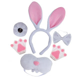 Maxbell Easter Bunny Rabbit Costume Set Cosplay for New Year Fancy Dress up Festival White