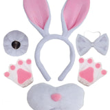 Maxbell Easter Bunny Rabbit Costume Set Cosplay for New Year Fancy Dress up Festival White