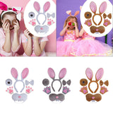 Maxbell Easter Bunny Rabbit Costume Set Cosplay for New Year Fancy Dress up Festival White
