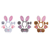 Maxbell Easter Bunny Rabbit Costume Set Cosplay for New Year Fancy Dress up Festival White