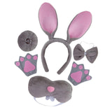 Maxbell Easter Bunny Rabbit Costume Set Cosplay for New Year Fancy Dress up Festival Grey