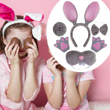 Maxbell Easter Bunny Rabbit Costume Set Cosplay for New Year Fancy Dress up Festival Grey