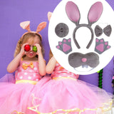 Maxbell Easter Bunny Rabbit Costume Set Cosplay for New Year Fancy Dress up Festival Grey