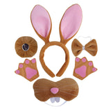 Maxbell Easter Bunny Rabbit Costume Set Cosplay for New Year Fancy Dress up Festival Brown