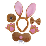 Maxbell Easter Bunny Rabbit Costume Set Cosplay for New Year Fancy Dress up Festival Brown
