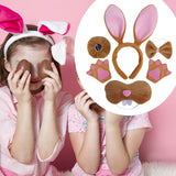 Maxbell Easter Bunny Rabbit Costume Set Cosplay for New Year Fancy Dress up Festival Brown