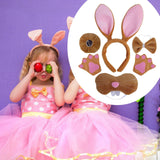 Maxbell Easter Bunny Rabbit Costume Set Cosplay for New Year Fancy Dress up Festival Brown