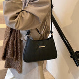 Maxbell Shoulder Bag for Women Soft Purse Stylish Handbag for Street Shopping Dating Black