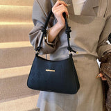 Maxbell Shoulder Bag for Women Soft Purse Stylish Handbag for Street Shopping Dating Black