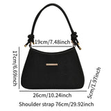 Maxbell Shoulder Bag for Women Soft Purse Stylish Handbag for Street Shopping Dating Black