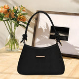 Maxbell Shoulder Bag for Women Soft Purse Stylish Handbag for Street Shopping Dating Black