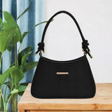 Maxbell Shoulder Bag for Women Soft Purse Stylish Handbag for Street Shopping Dating Black