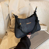 Maxbell Shoulder Bag for Women Soft Purse Stylish Handbag for Street Shopping Dating Black