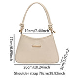 Maxbell Shoulder Bag for Women Soft Purse Stylish Handbag for Street Shopping Dating White