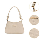 Maxbell Shoulder Bag for Women Soft Purse Stylish Handbag for Street Shopping Dating White