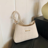 Maxbell Shoulder Bag for Women Soft Purse Stylish Handbag for Street Shopping Dating White