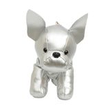 Maxbell Puppy Doll Shoulder Bag PU Leather Pouch for Shopping Autumn Valentines Gift Silver
