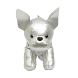 Maxbell Puppy Doll Shoulder Bag PU Leather Pouch for Shopping Autumn Valentines Gift Silver