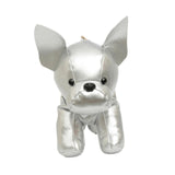 Maxbell Puppy Doll Shoulder Bag PU Leather Pouch for Shopping Autumn Valentines Gift Silver