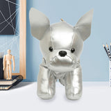 Maxbell Puppy Doll Shoulder Bag PU Leather Pouch for Shopping Autumn Valentines Gift Silver