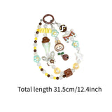 Maxbell Bag Pendant Doll Bracelet Bag Decoration Accessories Cartoon Beaded Keychain