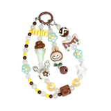 Maxbell Bag Pendant Doll Bracelet Bag Decoration Accessories Cartoon Beaded Keychain
