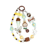 Maxbell Bag Pendant Doll Bracelet Bag Decoration Accessories Cartoon Beaded Keychain