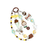 Maxbell Bag Pendant Doll Bracelet Bag Decoration Accessories Cartoon Beaded Keychain