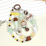 Maxbell Bag Pendant Doll Bracelet Bag Decoration Accessories Cartoon Beaded Keychain