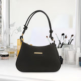 Maxbell Women Underarm Handbag Portable Elegant Purse Tote for Street Shopping Party Black