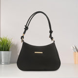 Maxbell Women Underarm Handbag Portable Elegant Purse Tote for Street Shopping Party Black