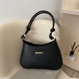 Maxbell Women Underarm Handbag Portable Elegant Purse Tote for Street Shopping Party Black
