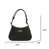 Maxbell Women Underarm Handbag Portable Elegant Purse Tote for Street Shopping Party Black
