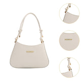 Maxbell Women Underarm Handbag Portable Elegant Purse Tote for Street Shopping Party White