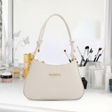 Maxbell Women Underarm Handbag Portable Elegant Purse Tote for Street Shopping Party White