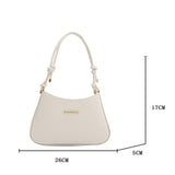 Maxbell Women Underarm Handbag Portable Elegant Purse Tote for Street Shopping Party White